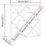 Ormarić za vino bijeli 62 x 25 x 62 cm od masivne borovine | shoptok.hr