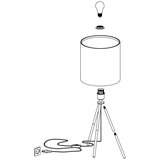 Eglo 43555 - Stona lampa ARNHEM 1xE27/40W/230V | Eponuda.com