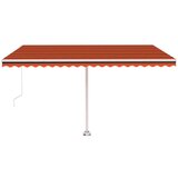  Tenda na ručno uvlačenje LED 400 x 300 cm narančasto-smeđa | shoptok.hr