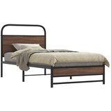 Maison Chic Posteljni okvir - Enojna postelja - Postelja za odrasle brez vzmetnice 90x190 cm rjav hrast inž. les-J6615, (21767847) | Shoptok.si