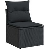  6-dijelni set vrtnih sofa s jastucima crni od poliratana | shoptok.hr