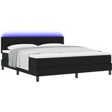 vidaXL Postelja z vzmetnico z vzmetnico Črna 180 x 200 cm blago, (5000128493) | Shoptok.si