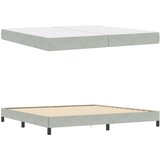  Krevet s opruga kutije Svijetlo siva 200 x 200 cm tkanina | Shoptok.si