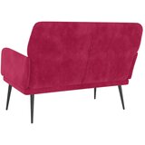  Klupa crvena boja vina 108 x 79 x 79 cm baršunasta | shoptok.hr