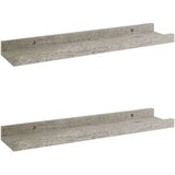  Zidne police 2 kom siva boja betona 40 x 9 x 3 cm | shoptok.hr