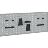 vidaXL pegboardi, 3 kosa z 15 dodatki, siva, 50x60 cm, jeklo, (22048535) Cene