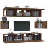  6-dijelni set TV ormarića boja smeđeg hrasta konstruirano drvo | shoptok.hr