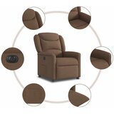  Električni naslonjač od tkanine smeđi | shoptok.hr