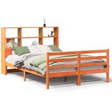  Krevet s regalom za knjige bez madraca 135x190 cm masivno drvo | shoptok.hr