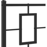  Metalni okvir za krevet s uzglavljem crni 100x200 cm | shoptok.hr