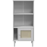  Regal za knjige SENJA izgled ratana bijeli 60x35x130cm borovina | shoptok.hr