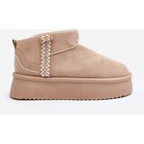 Boto Beige Patterned Platform Snow Boots Udra | Shoptok.si