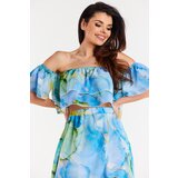 Awama Woman's Blouse A511 Blue/Pattern | Shoptok.si