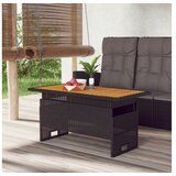  vrtni stol crni 100x50x43/63 cm od drva bagrema i poliratana | shoptok.hr
