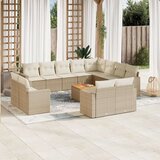 13-dijelni set vrtnih sofa s jastucima poliratan Bež | shoptok.hr