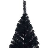 vidaXL Umjetna preddekorirana božićna jelka Črna 180 cm PVC | Shoptok.si