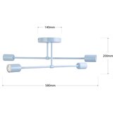  plafonski luster cambridge 4xE27/15W/230V u plavoj boji | Eponuda.com