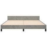  Posteljni okvir z vzglavjem svetlo siv 160x200 cm žamet, (20795044) | Shoptok.si