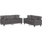  2-dijelni set sofa s jastucima sivi od umjetne kože | shoptok.hr