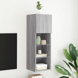  The Living Store TV omarica z LED lučmi siva sonoma 30,5x30x90 cm - TV Omarica, (21555396) Cene
