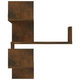  Kutna zidna polica dimljeni hrast 40x40x50 cm konstruirano drvo | Eponuda.com