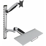 DA-90354 1-struki zidni nosač za monitor 38,1 cm (15'') - 68,6 cm (27'') podesiv po visini, ladica za tipkovnicu, mogučnost savijana, mogučnost okretanja, rotirajuči