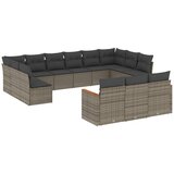  13-dijelni set vrtnih sofa od poliratana s jastucima sivi | shoptok.hr