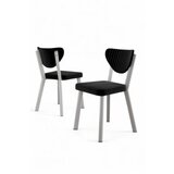 Hanah home set stolica (6 komada) arfe black white | ePonuda.com