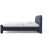Micadoni Tamno plavi tapecirani bračni krevet s podnicom 180x200 cm Vera – | shoptok.hr