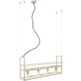 QAZQA Industrijska viseča svetilka bež 4-luči - Cage Rack | Shoptok.si