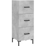  Komoda siva boja betona 34,5x34x90 cm od konstruiranog drva | shoptok.hr