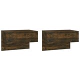 The Living Store Stenske nočne omarice 2 kosa dimljeni hrast - Stenska Nočna Omarica, (21420792) | Shoptok.si