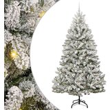 vidaXL Umestno božično drevo Zelena in Bela 240 cm PVC in kovina | Shoptok.si