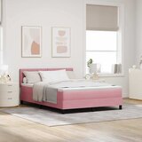  Krevet s opruga kutije Ružičasta 140 x 200 cm Baršun | shoptok.hr