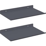  Polica na zidu s policom Zidne 2 pcs Antracit 30 x 18 x 2 5 cm - Antracit 30 x 18 cm 2 | shoptok.hr