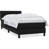 vidaXL Box spring postelja z vzmetnico črna 80x220 cm žamet, (21791286) | Shoptok.si