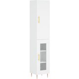 Maison Chic Visoka omara - Komoda - Predalnik bela 34,5x34x180 cm inženirski les, (21719324) | Shoptok.si