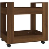 Kolica za radni stol boja smeđeg hrasta 60 x 45 x 60 cm drvena | shoptok.hr