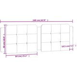  Jastuk za uzglavlje Zadar crno-bijeli 160 cm od umjetne kože | shoptok.hr