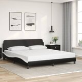  Okvir za krevet Dover crno-bijeli 180x200cm umjetna koža | shoptok.hr