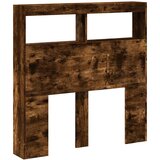 Ormarić za uzglavlje LED boja dimljenog hrasta 100x17x102 cm | shoptok.hr