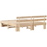  Krevetna konstrukcija Smeđa 180 x 200 cm Čvrsto borovo drvo | shoptok.hr