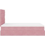  Okvir za krevet s madracima ružičasti 120 x 190 cm baršunasti | shoptok.hr