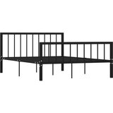 Maison Chic Posteljni okvir - Dvoposteljna postelja - Zakonska postelja črn kovinski 140x200 cm-J14194, (21773272) | Shoptok.si