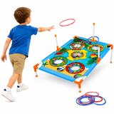  4-in-1 Target Throwing Skill Game with a Board, Bags, Hoops, Frisbee | Shoptok.si
