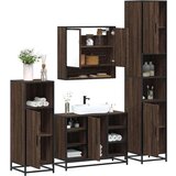vidaXL 4-dijelni set kupaonskog namještaja boja smeđeg hrasta drveni | shoptok.hr