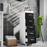 MID.YOU VISOKA KOMODA, črna, bela | Shoptok.si