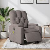 vidaXL električni masažni naslanjač taupe blago | Shoptok.si