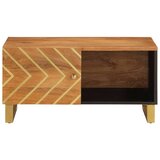  Stolić za kavu smeđe-crni 80x50x40 cm od masivnog drva manga | shoptok.hr