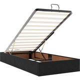 vidaXL Otomanski posteljni okvir z vzmetnicami črn 200x200cm žamet | Shoptok.si